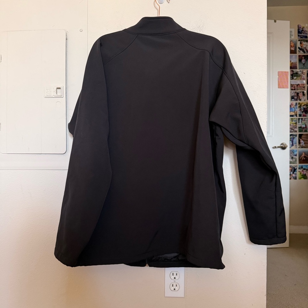 Ariat Black Softshell Jacket Men’s XL Full Zip Logo Workwear Western Coat - Picture 5 of 10